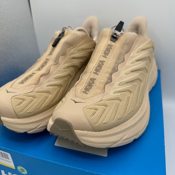 NWT Hoka Project Clifton Beige Shifting Sands Dune SSDD Unisex Sneakers Shoes - Picture 11 of 16